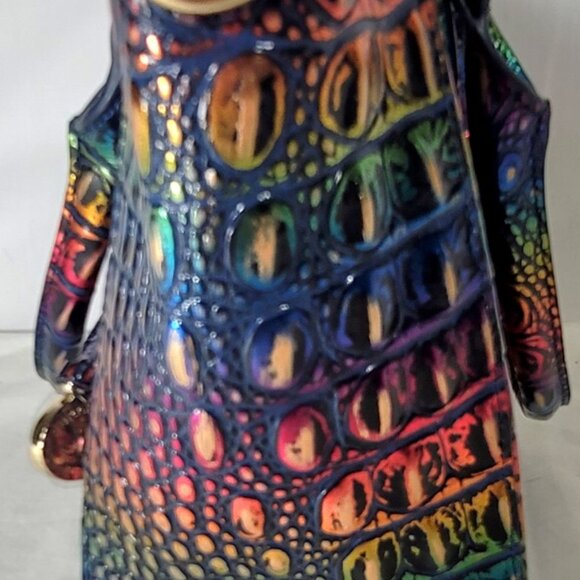 NWT BRAHMIN SMALL ASHLEE TECHNICOLOR SHOULDER BAG-RAINBOW PRIDE METALLIC PURSE - Picture 5 of 10